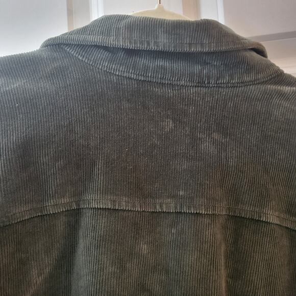New Fashion Bug Green Corduroy Motorcycle Jacket Sz 30/32 - Picture 8 of 16